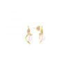 MY iMenso ODM "FWP leaf frute CZ 13mm" earstuds (925/0,5Mgold-plated)
