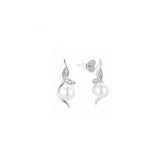MY iMenso ODM "FWP leaf frute CZ 13mm" earstuds (925/rhod-plated)