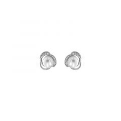 MY iMenso ODM "FWP pearl 5mm & CZ" earstuds (925/rhod-plated)