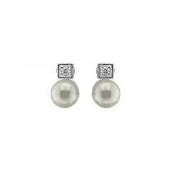 MY iMenso ODM "FWP round 8mm & CZ" eartuds/clip (925/rhod-plated)