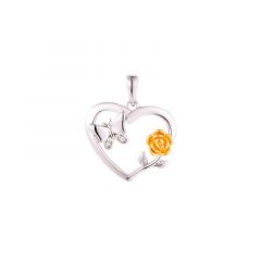 MY iMenso ODM "Heart & Rose 20mm" (925/rhod-0,5M)