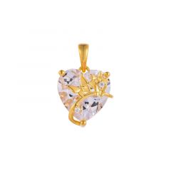 MY iMenso ODM "Heart white CZ" pendant (925/0,5Mgold-plated)
