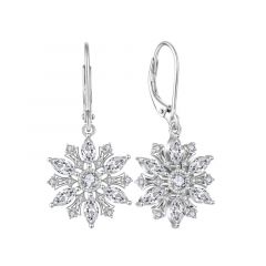 MY iMenso ODM "Ice flower Marquise CZ 17mm" earrings (925/rhod-plated)