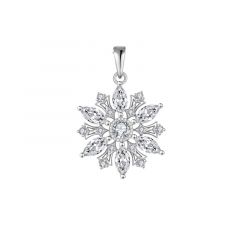 MY iMenso ODM "Ice flower Marquise CZ 24mm" pendant (925/rhod-plated)