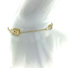 MY iMenso ODM "Jasseron Lock & Key with CZ"  brac (925/0,5Mgold-plated) 17+3cm
