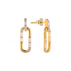 MY iMenso ODM "Loop CZ" earrings (925/0,5Mgold-plated)