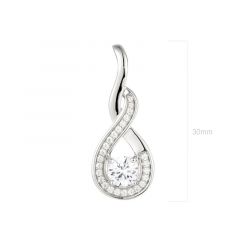 MY iMenso ODM "Maestoso bianco" pendant   (925/rhod-plated)