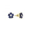MY iMenso ODM "Margherita Blue CZ 11mm" earstuds (0,5Mgold/rhod-plated)