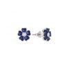MY iMenso ODM "Margherita Blue CZ 11mm" earstuds (925/rhod-plated)