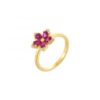 MY iMenso ODM "Margherita corendum CZ 10mm" ring (925/rhod-plated) 58 / 18,5