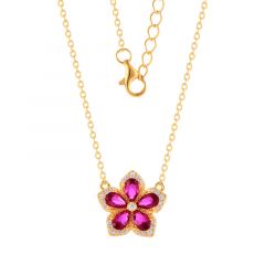 MY iMenso ODM "Margherita corendum CZ 13mm" pendant (925/rhod-plated) 42+3cm
