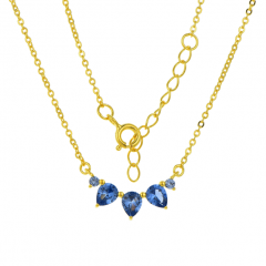 MY iMenso ODM "Milla Aquamarine" necklace (925/0,5Mgold-plated)