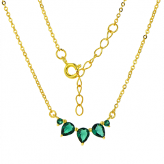 MY iMenso ODM "Milla Emerald" necklace (925/0,5Mgold-plated)