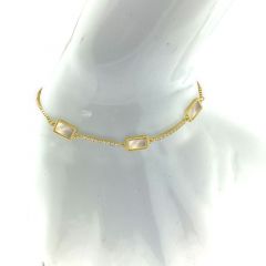 MY iMenso ODM "MOP bars & CZ bars" bracelet (925/0,5Mgold-plated) 17+3cm