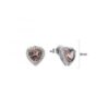 MY iMenso ODM "Morganite heart" earring  (925/rhod-plated)