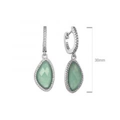 MY iMenso ODM "Natural Avenrurine" earring (925/rhod-plated)