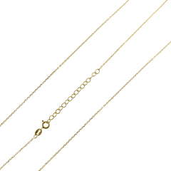 MY iMenso ODM necklace "Jasseron oval 1.1mm" (925/1Mgold-ptd) 10x 42+5cm