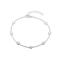MY iMenso ODM "Opaal rounds" bracelet (925/rhod-plated)