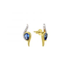 MY iMenso ODM "Pavoncella CZ" earrings 18mm (925/rhod/gold-plated)