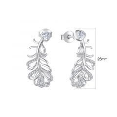 MY iMenso ODM "Piuma CZ" earrings  (925/rhod-plated)