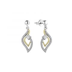 MY iMenso ODM "Raddioppiare CZ" earrings 24mm (925/rhod/gold-plated)