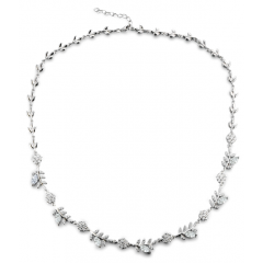 MY iMenso ODM "Regina Crystal CZ" necklace  (925/rhod-plated)