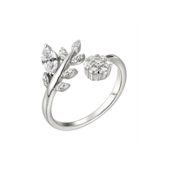 MY iMenso ODM "Regina Crystal CZ" ring  (925/rhod-plated) (choose your size)