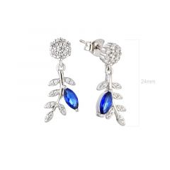 MY iMenso ODM "Regina Saphire" earrings  (925/rhod-plated)