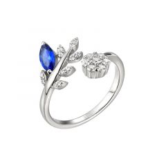 MY iMenso ODM "Regina Saphire" ring  (925/rhod-plated) (choose your size)