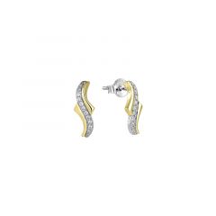 MY iMenso ODM "Riccolungo CZ" earrings 14mm (925/rhod/gold-plated)