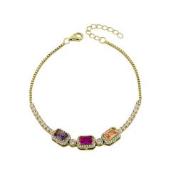 MY iMenso ODM "Rinascimento CZ" bracelet  (925/gold-plated)