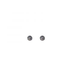 MY iMenso ODM "Round CZ 3mm" ear-studs (925/rhod-plated)