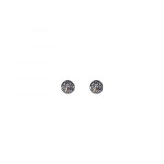 MY iMenso ODM "Round CZ 4mm" ear-studs (925/rhod-plated)