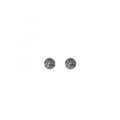 MY iMenso ODM "Round CZ 5mm" ear-studs (925/rhod-plated)
