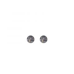 MY iMenso ODM "Round CZ 6mm" ear-studs (925/rhod-plated)