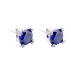 MY iMenso ODM "Royal tanzanite CZ"  earstuds (925/rhod-plated)