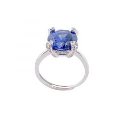 MY iMenso ODM "Royal tanzanite CZ"  ring (925/rhod-plated)