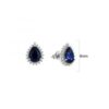 MY iMenso ODM "Sapphire-CZ peardrop" earring  (925/rhod-plated)