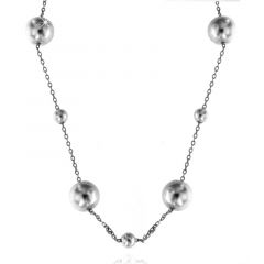MY iMenso ODM "Shell Pearl 8-4mm" necklace (925/rhod-plated) 50 cm