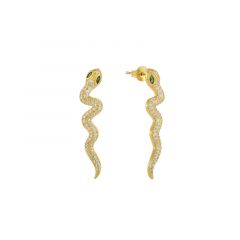 MY iMenso ODM "Snake Emerald eye's" earrings  (925/0,5Mgold-plated)