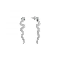 MY iMenso ODM "Snake Emerald eye's" earrings  (925/rhod-plated)