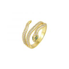 MY iMenso ODM "Snake Emerald eye's" ring  (925/0,5Mgold-plated) (choose your size)