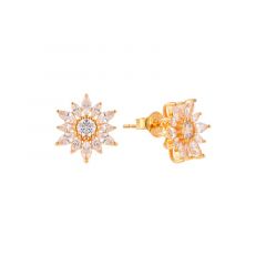 MY iMenso ODM "Sun Marquise CZ 13mm" earstuds (925/0,5Mgold-plated)