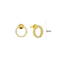 MY iMenso ODM "Sunny Loop" earring  (925/0,5Mgold-plated)