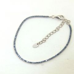 MY iMenso ODM "Tennis aqua CZ"  bracelet (925/rhod-plated) 16+4cm 1.5mm