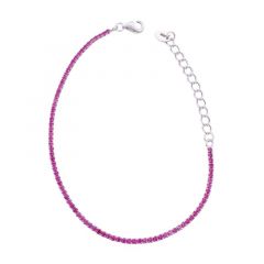 MY iMenso ODM "Tennis ruby 1,5CZ"  bracelet (925/rhod-plated) 15+4cm
