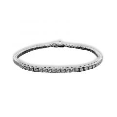 MY iMenso ODM "Tennis white 3,0mm CZ" bracelet (925/rhod-plated) 17cm