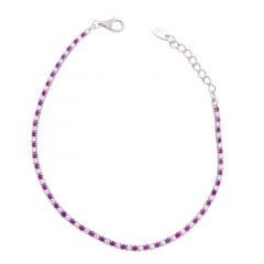 MY iMenso ODM "Tennis wh/pink 1,5CZ"  bracelet (925/rhod-plated) 15+4cm