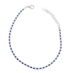 MY iMenso ODM "Tennis wh/sapp 1,5CZ"  bracelet (925/rhod-plated) 17+3cm