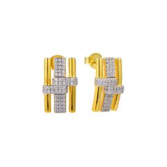 MY iMenso ODM "Tessuta" earrings (925/rhod/0,5Mgold-plated)